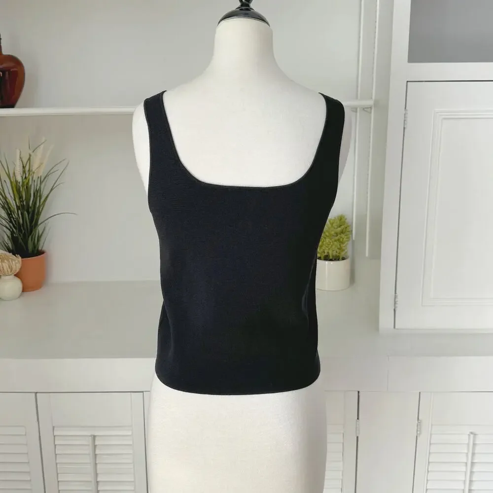 NWT House of Harlow 1960 Black Knit Compression Tank Size M - Picture 4 of 6